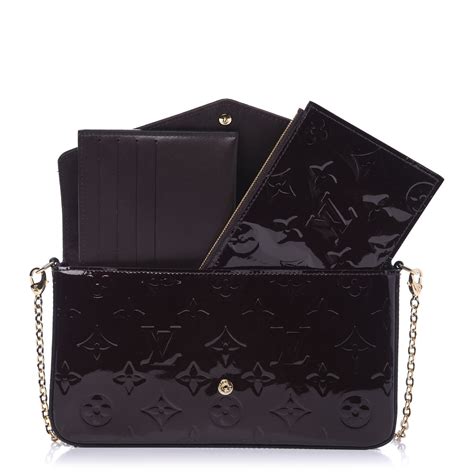 louis vuitton vernis pochette felicie chain wallet amarante|louis vuitton félicie chain.